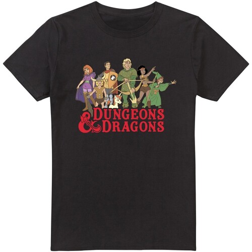 textil Hombre Camisetas manga larga Dungeons & Dragons Line Up Negro