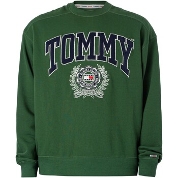 textil Hombre Sudaderas Tommy Jeans Sudadera Con Gráfico Boxy College Verde
