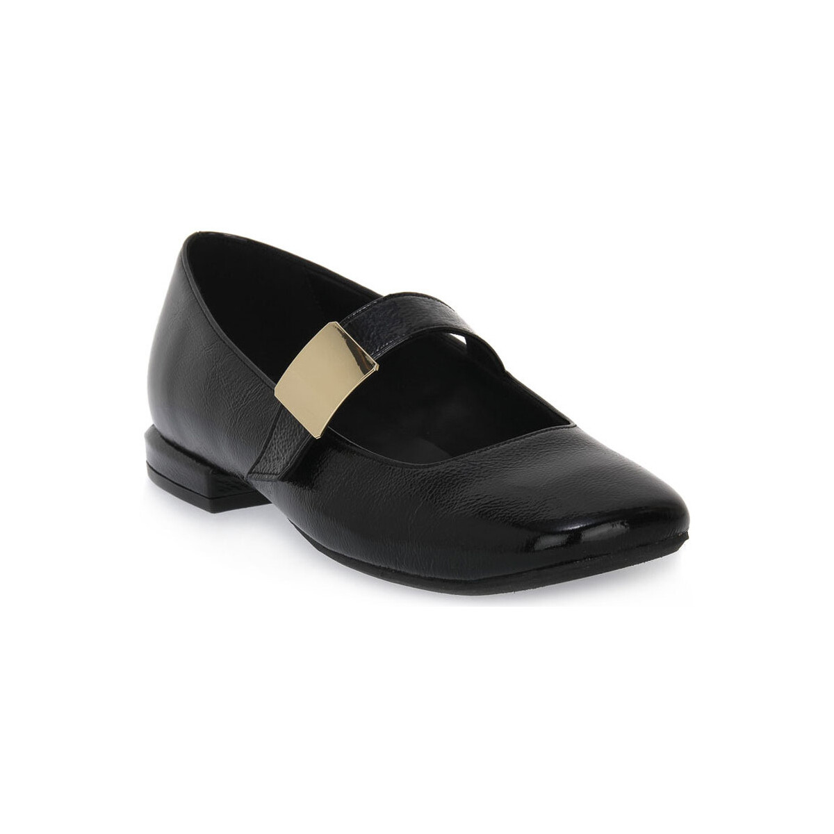 Zapatos Mujer Bailarinas-manoletinas S.piero BLACK HEEL SQUARED Negro