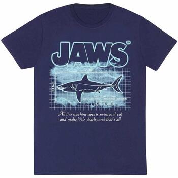 textil Camisetas manga larga Jaws Great White Info Azul