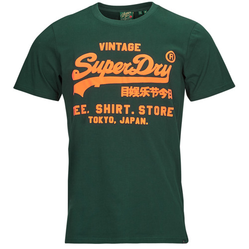 textil Hombre Camisetas manga corta Superdry NEON VL T SHIRT Verde
