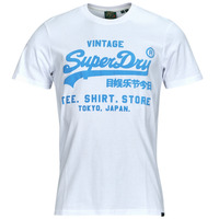 textil Hombre Camisetas manga corta Superdry NEON VL T SHIRT Blanco