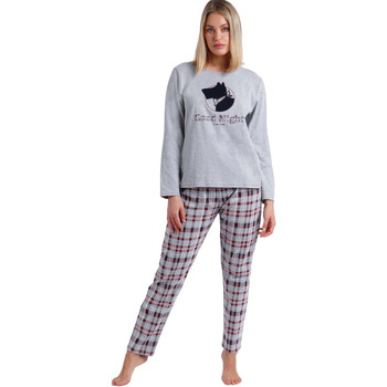 textil Mujer Pijama Admas Pijama pantalón y top Loulou GoodNight Gris