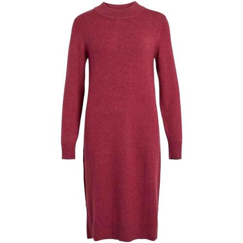 textil Mujer Vestidos Vila VIRIL CREW NECK L/S MIDI DRESS Rojo
