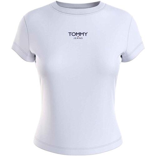 textil Mujer Tops y Camisetas Tommy Jeans TJW BBY ESSENTIAL LOGO Blanco