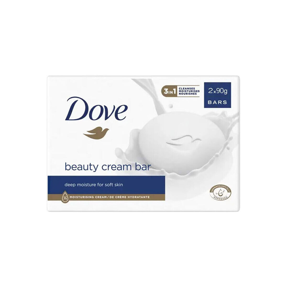 Belleza Productos baño Dove Jabon Crema Hidratante Pack 2 X 90 Gr 