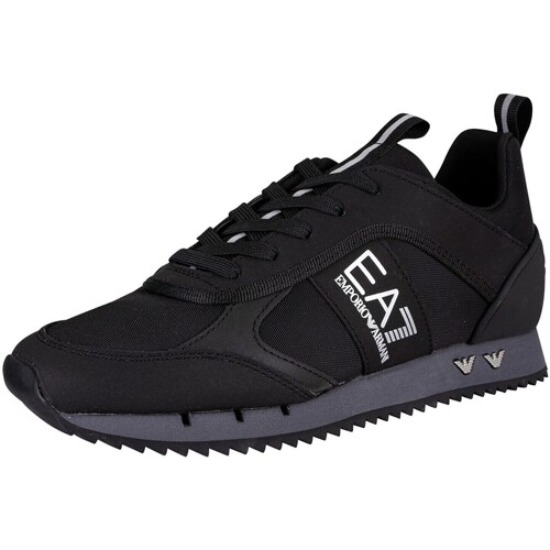 Zapatos Hombre Zapatillas bajas Emporio Armani EA7 Zapatillas Sintéticas Con Logo Lateral Negro