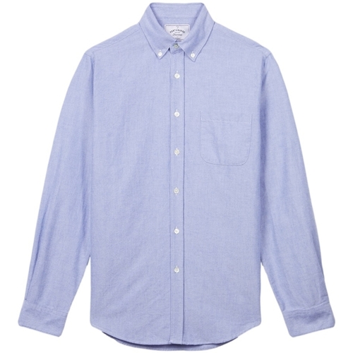 textil Hombre Camisas manga larga Portuguese Flannel Brushed Oxford Shirt - Blue Azul