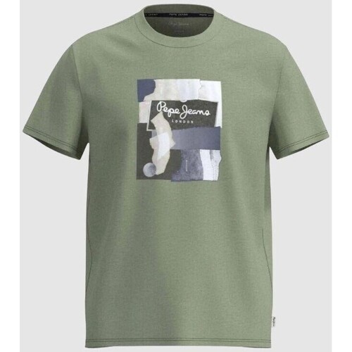 textil Hombre Camisetas manga corta Pepe jeans PM508942 OLDWIVE Verde
