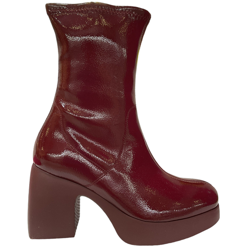 Zapatos Mujer Botas de caña baja Wonders H-4942 Rojo