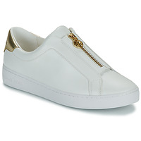 Zapatos Mujer Zapatillas bajas MICHAEL Michael Kors KEATON ZIP SLIP ON Blanco / Oro