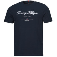 textil Hombre Camisetas manga corta Tommy Hilfiger SCRIPT LOGO TEE Marino