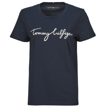 textil Mujer Camisetas manga corta Tommy Hilfiger HERITAGE CREW NECK GRAPHIC TEE Marino
