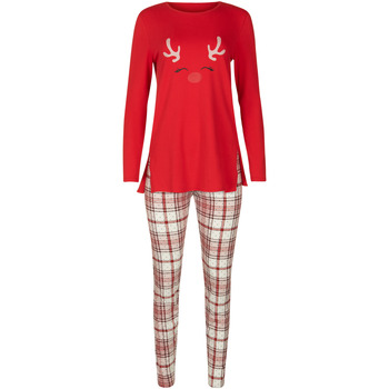 textil Mujer Pijama Lisca Holiday  Pijama leggings túnica manga larga Cheek Rojo