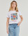 textil Mujer Camisetas manga corta Desigual TS_ROLLINGS Blanco / Multicolor