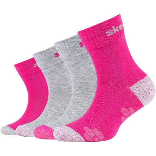 Accesorios Mujer Calcetines Skechers 4PPK Wm Mesh Ventilation Glow Socks Rosa
