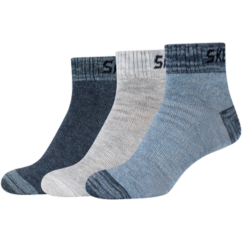 Accesorios Hombre Calcetines Skechers 3PPK Boys Mesh Ventilation Quarter Socks Multicolor