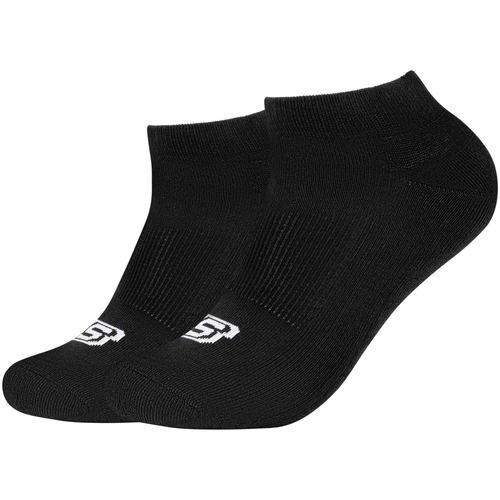 Accesorios Calcetines Skechers 2PPK Basic Cushioned Sneaker Socks Negro