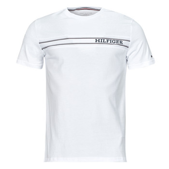 textil Hombre Camisetas manga corta Tommy Hilfiger MONOTYPE STRIPE Blanco