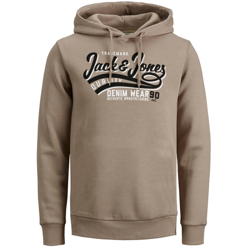 textil Hombre Jerséis Jack & Jones Jwh Logo Sweat Hood Beige