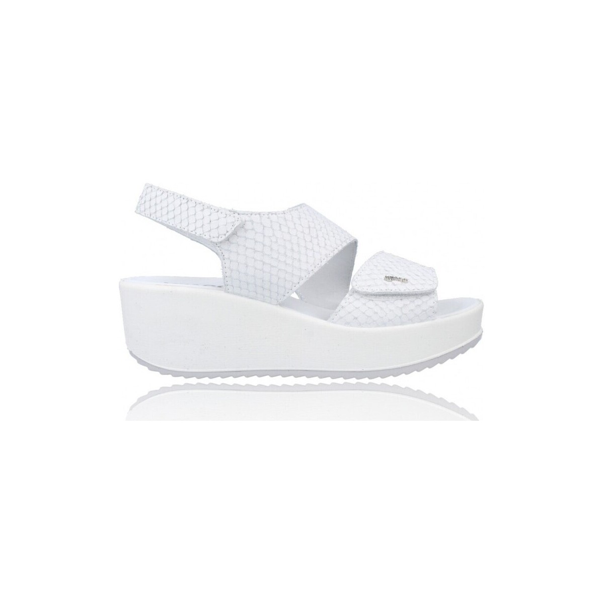 Zapatos Mujer Sandalias IgI&CO Sandalias Cuña de Piel para Mujer de  16678 Blanco