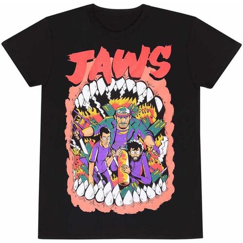 textil Camisetas manga larga Jaws Stylised Negro