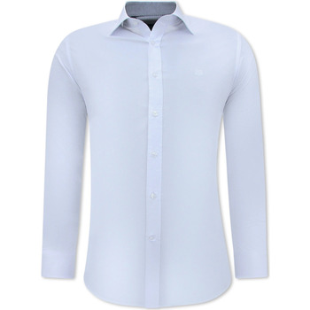textil Hombre Camisas manga larga Gentile Bellini Neat S Para Hombre Slim Fit Blusa Blanco