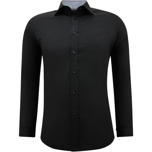 textil Hombre Camisas manga larga Gentile Bellini De Negocios Para Hombre Slim Fit Negro