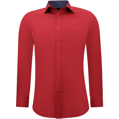 textil Hombre Camisas manga larga Gentile Bellini De Algodón Slim Fit Stretch Para Rojo