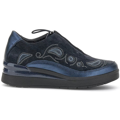Zapatos Mujer Deportivas Moda Stonefly CREAM 21 VELOUR/LAMINATED LTH 219983 AZUL Azul