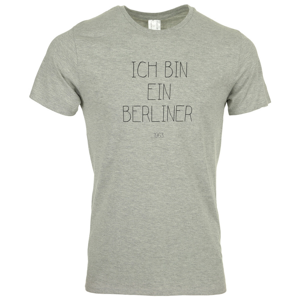 textil Hombre Camisetas manga corta Civissum I Bin Ein Berliner Gris