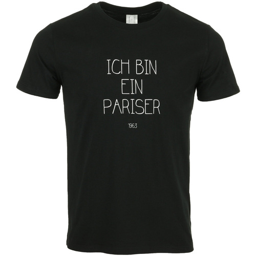 textil Hombre Camisetas manga corta Civissum I Bin Ein Pariser Negro