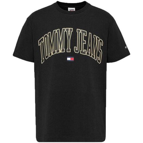 textil Hombre Camisetas manga corta Tommy Jeans DM0DM17730 BDS Negro