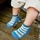 Zapatos Niños Pantuflas para bebé Attipas Stripes - Blue Azul