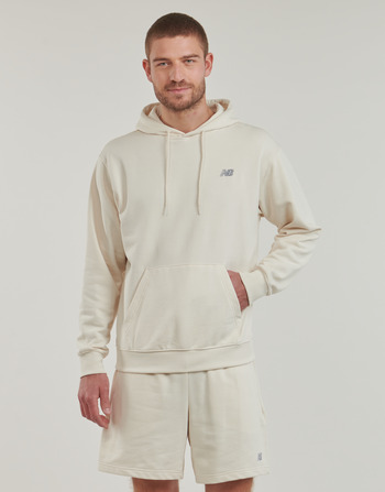 textil Hombre Sudaderas New Balance BRUSHED SMALL LOGO HOODIE Beige