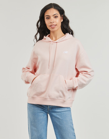 New Balance FRENCH TERRY SMALL LOGO HOODIE Rosa