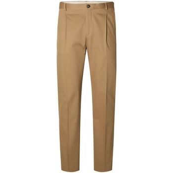 textil Hombre Pantalones Selected 16090954 SLIM TAPE-OTTER Beige