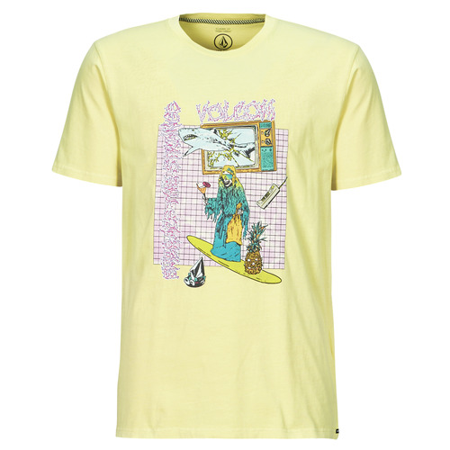 textil Hombre Camisetas manga corta Volcom FRENCHSURF PW SST Amarillo