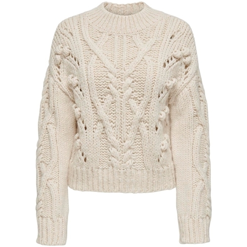 textil Mujer Jerséis Only Margaretha L/S Knit - Pumice Stone Beige