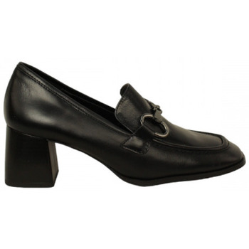 Zapatos Mujer Botas Lolas mocasin con tacon 5 cm y estribo fabicado en españa Negro