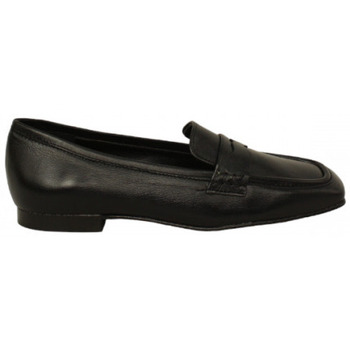 Zapatos Mujer Mocasín Lolas mocasin con antifaz con punta cuadrada fabricado en españa Negro