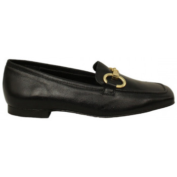 Zapatos Mujer Mocasín Lolas mocasin con aplique punta cuadrada fabricado en españa Negro