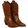 Zapatos Mujer Botas Top3 botin cowboy tacon 5cm con bordados Marrón