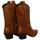 Zapatos Mujer Botas Top3 botin cowboy tacon 5cm con bordados Marrón