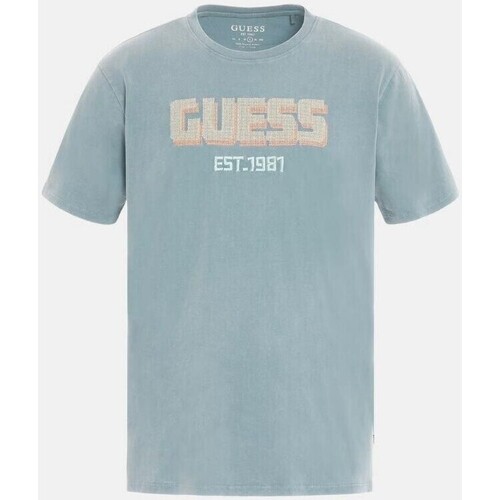 textil Hombre Camisetas manga corta Guess M3YI52 KBDL0 Azul