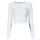 textil Mujer Camisetas manga corta Tommy Jeans TJW RUCHE RIB TOP LS Blanco