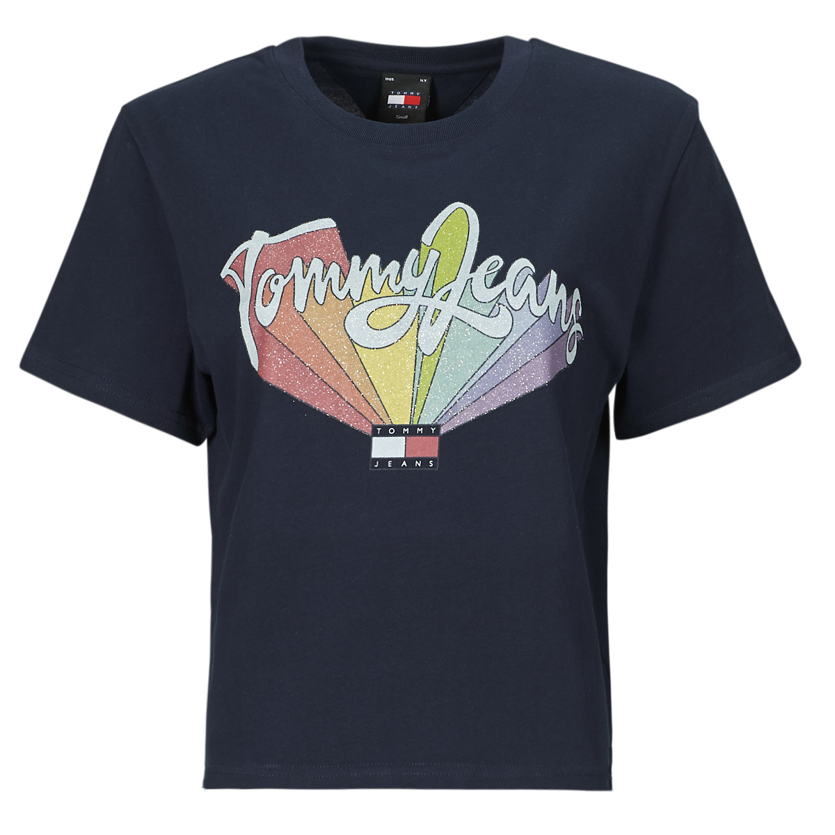textil Mujer Camisetas manga corta Tommy Jeans TJW BXY RAINBOW FLAG TEE Marino