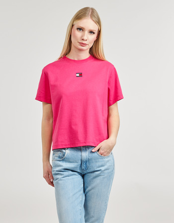 Tommy Jeans TJW BXY BADGE TEE EXT Rosa