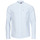 textil Hombre Camisas manga larga Tommy Jeans TJM MAO STRIPE LINEN BLEND SHIRT Blanco / Azul