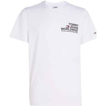 textil Hombre Camisetas manga corta Tommy Jeans TJM TJ REG ENTRY WW CONCERT TEE Blanco